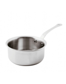 Casseruola alta in acciaio inox-alluminio, 1 manico inox, fondo in alluminio - capacità lt. 1,9  - Ø cm 18 - h cm 8,5