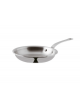 Padella in acciaio inox-alluminio con 1 manico in acciaio inox - Ø cm 26 - altezza cm 4,5 - Lt 1,7