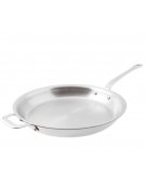 Padella in acciaio inox-alluminio con 1 manico in acciaio inox e contromaniglia - Ø cm 36 - altezza cm 5,5 - Lt 3,8