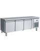 Frigorifero sotto banco in acciaio inox a 3 porte per base cucina -Refrigerazione ventilata -2°C/+8°C - Cm 179,5×70×65h - Classe