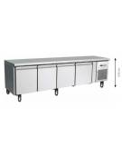 Frigorifero sotto banco in acciaio inox a 3 porte -Refrigerazione ventilata -2°C/+8°C - Cm 179,5×70×65h - Classe C