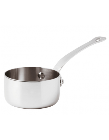 Casseruola alta Monoporzione per servizio a tavola in acciaio inox - lt. 0,30 - Diametro Ø cm 9 - h cm 4,7