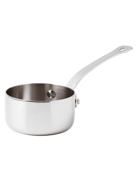 Casseruola alta Monoporzione per servizio a tavola in acciaio inox - lt. 0,30 - Diametro Ø cm 9 - h cm 4,7