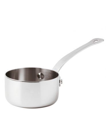Casseruola alta Monoporzione per servizio a tavola in acciaio inox - lt. 0,50 - Diametro Ø cm 10 - h cm 6,5