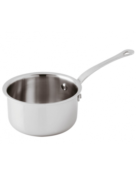 Casseruola scaldaburro in acciaio inox - lt. 0,70 - Diametro Ø cm 12 - h cm 7