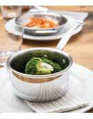 Casseruola scaldaburro in acciaio inox - lt. 0,70 - Diametro Ø cm 12 - h cm 7