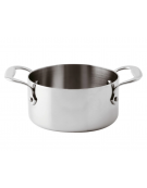 Pentola monoporzione per servizio a tavola in acciaio inox - lt. 0,60 - Diametro Ø cm 12 - h cm 6