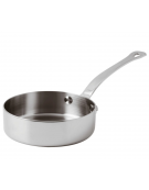 Padella monoporzione per servizio a tavola in acciaio inox - lt. 0,35 -Diametro Ø cm 12 - h cm 3