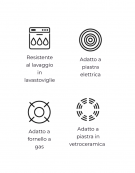Casseruola alta Monoporzione per servizio a tavola in acciaio inox, 2 maniglie - lt. 0,50, Ø cm 10, h cm 6,5