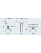 Set composto da tavolo con lamiera + 2 panchine senza schienale, struttura in acciaio zincato e verniciato - cm 197x80h