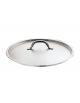 Coperchio in acciaio inox con bordo rinforzato per pentole o casseruole Ø cm 18