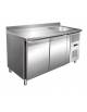 Tavolo Refrigerato GN 1/1 con 2 porte e piano con lavello cm 40x40x20h - Ventilato -2° +8°C -CLASSE B - Dimensioni cm 151x70x96h
