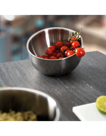 Ciotola insalatiera doppia parete in acciaio inox - Diametro Ø cm 18 - Altezza cm 14