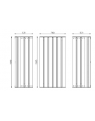 Set composto da tavolo accessibile + 2 panchine con schienale, in acciaio e doghe in legno di pregio - cm 150x80,6h
