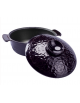 Casseruola bassa in ghisa smaltata con coperchio - colore viola - 4-6 pozioni - Litri 4,35 - Diametro Ø cm 26 - Altezza cm 11,5