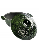 Casseruola bassa in ghisa smaltata con coperchio - colore verde - 4-6 pozioni - Litri 4,35 - Diametro Ø cm 26 - Altezza cm 11,5