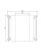 Mini set composto da tavolo + 2 panchine con schienale, struttura unica in acciaio con legno di pregio - Lunghezza cm 120