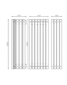 Set composta da tavolo + 2 panchine con schienale in legno di pregio, struttura in acciaio verniciato - cm 200x86h