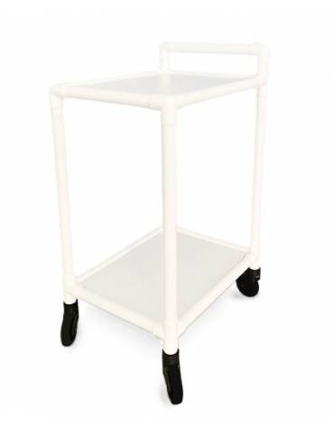 Carrello totalmente amagnetico a due piani - etichettati come MR Safe - Dimensioni cm 71x54,7x115h