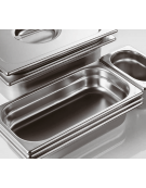 Bacinella contenitore GN 1/1 in acciaio inox - mm 530x325x20h