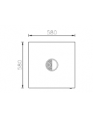 Cestino portarifiuti di forma quadra, in acciaio zincato e verniciato - Capacità Lt 180 - Con fori per il fissaggio al suolo