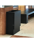 Cestone portarifiuti di forma rettangolare in acciaio zincato e verniciato - Capacità Lt 80 - cm 57x30,5x84,7h