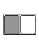 Bacinella contenitore GN 1/2 in acciaio inox - mm 325x265x40h