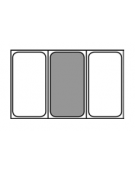 Bacinella contenitore GN 1/3 in acciaio inox - capacità lt. 7,8 - mm 325x180x200h