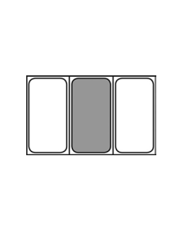Bacinella contenitore GN 1/3 in acciaio inox - capacità lt. 7,8 - mm 325x180x200h