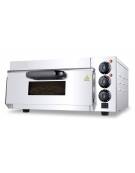 Forno per pizza elettrico ad una Camera singola con vetro - Dimensioni camera cm 40x40x17h-Piano in refrattario