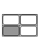 Bacinella contenitore GN 1/4 in acciaio inox - capacità lt. 5,5 - mm 265x160x200h