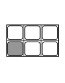 Bacinella contenitore GN 1/6 in acciaio inox - capacità lt. 1 - mm 176x160x65h