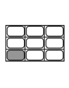 Bacinella contenitore GN 1/9 in acciaio inox - capacità lt. 1 - mm 176x110x100h