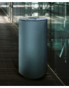 Cestino portarifiuti di forma cilindrica con contenitore interno, base in acciaio verniciato - cm Ø 40,5x80,3h