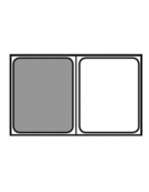 Bacinella contenitore GN 1/2 in acciaio inox con maniglie fisse - capacità lt. 6,5 - mm 325x265x100h