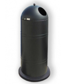 Cestino di forma cilindrica in acciaio zincato e verniciato, Con base in ferro - cm Ø 40x103,1h