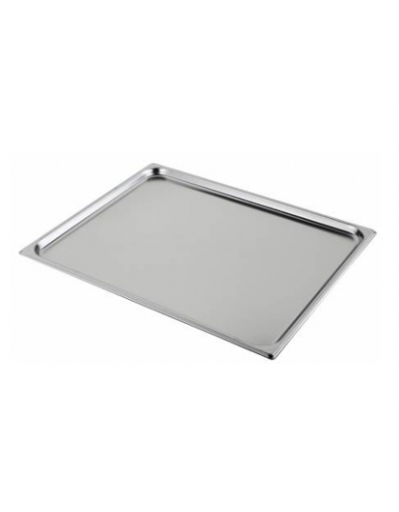 Bacinella contenitore GN 2/1 in acciaio inox - mm 650x530x20h