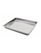 Bacinella contenitore GN 2/1 in acciaio inox - capacità lt. 19 - mm 650x530x65h