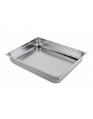 Bacinella contenitore GN 2/1 in acciaio inox - capacità lt. 31 - mm 650x530x100h