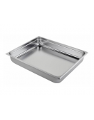 Bacinella contenitore GN 2/1 in acciaio inox - capacità lt. 46 - mm 650x530x150h