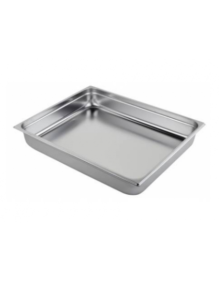 Bacinella contenitore GN 2/1 in acciaio inox - capacità lt. 46 - mm 650x530x150h
