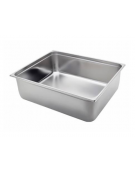 Bacinella contenitore GN 2/1 in acciaio inox - capacità lt. 56 - mm 650x530x200h