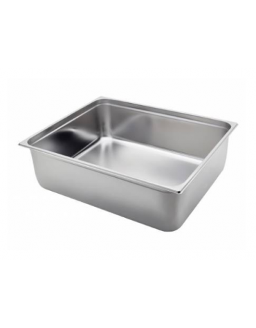 Bacinella contenitore GN 2/1 in acciaio inox - capacità lt. 56 - mm 650x530x200h