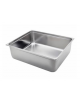Bacinella contenitore GN 2/1 in acciaio inox - capacità lt. 56 - mm 650x530x200h