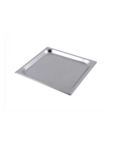 Bacinella contenitore GN 2/3 in acciaio inox - mm 353x320x20h