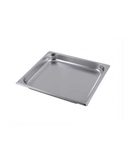 Bacinella contenitore GN 2/3 in acciaio inox - mm 353x320x40h