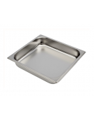 Bacinella contenitore GN 2/3 in acciaio inox - capacità lt. 5,5 - mm 353x320x65h