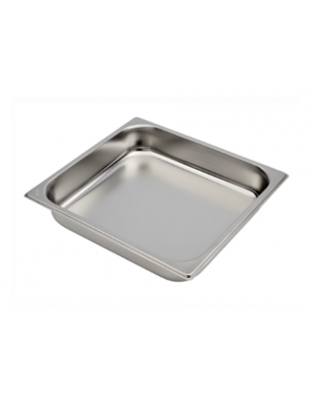 Bacinella contenitore GN 2/3 in acciaio inox - capacità lt. 5,5 - mm 353x320x65h