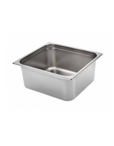 Bacinella contenitore GN 2/3 in acciaio inox - capacità lt. 13 - mm 353x320x150h