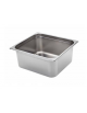 Bacinella contenitore GN 2/3 in acciaio inox - capacità lt. 13 - mm 353x320x150h